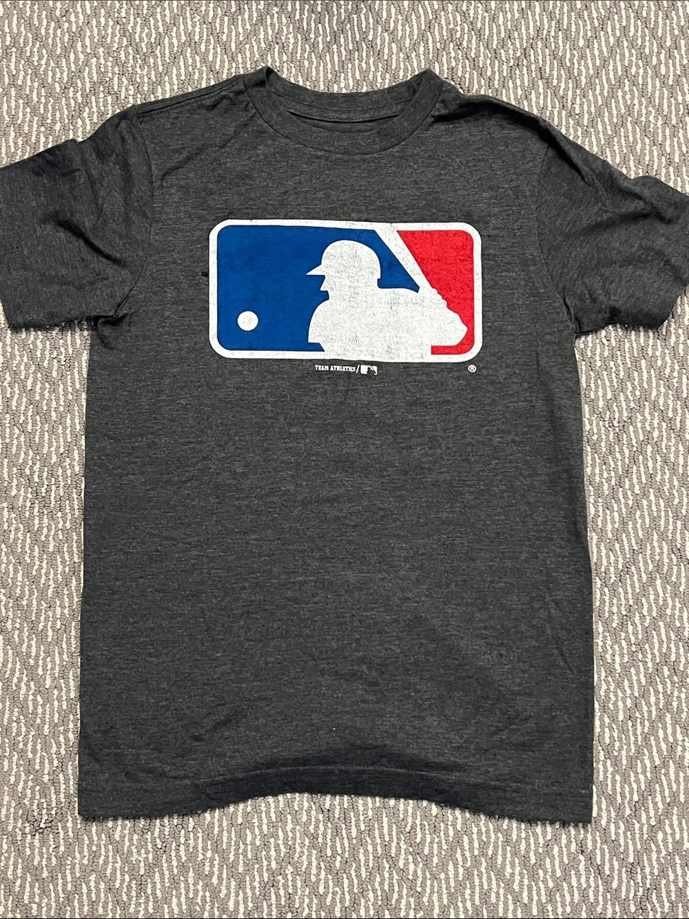 MLB Kids Short Sleeve Tee - Charcoal with Logo